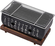 Griglia Mini Barbecue Portatile per BBQ Giapponese a Tavola - Utilizzo Esterno e Interno - Yakiniku Robata Takoyaki - 24 x 125 cm