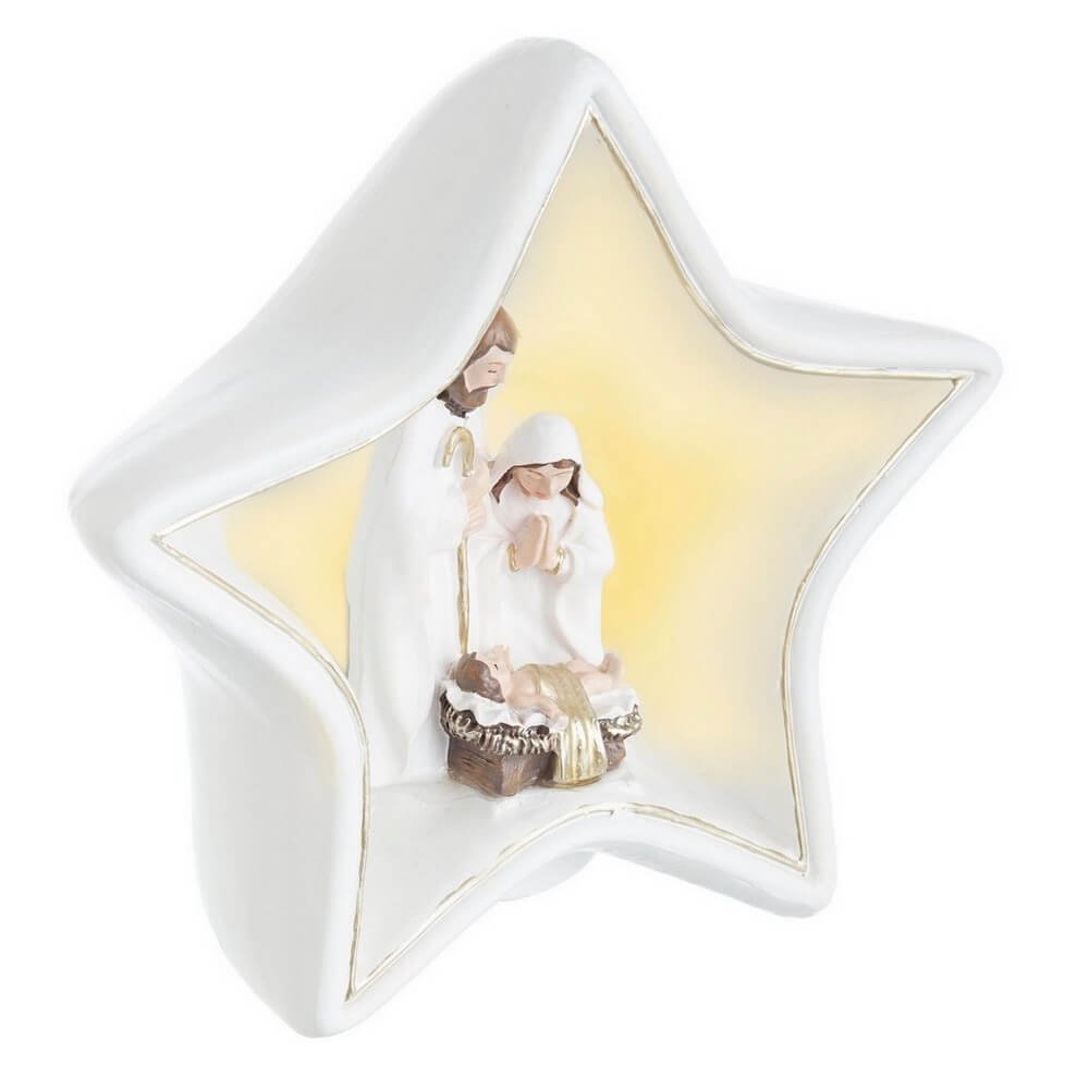 NativitÃ  Adelaide con Stella Luminosa LED (8 Pezzi)