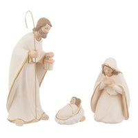 NativitÃ  a 3 Figure Celestial Bianca Altezza 25cm (4 Pezzi)