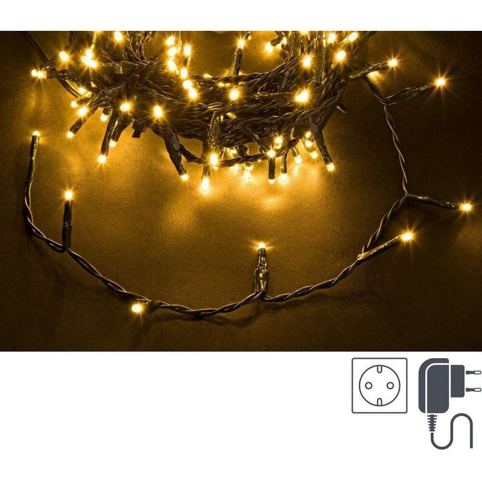 Luci Natale 300 LED Classic, Filo Verde 3mm, IP44 (12 Pezzi)