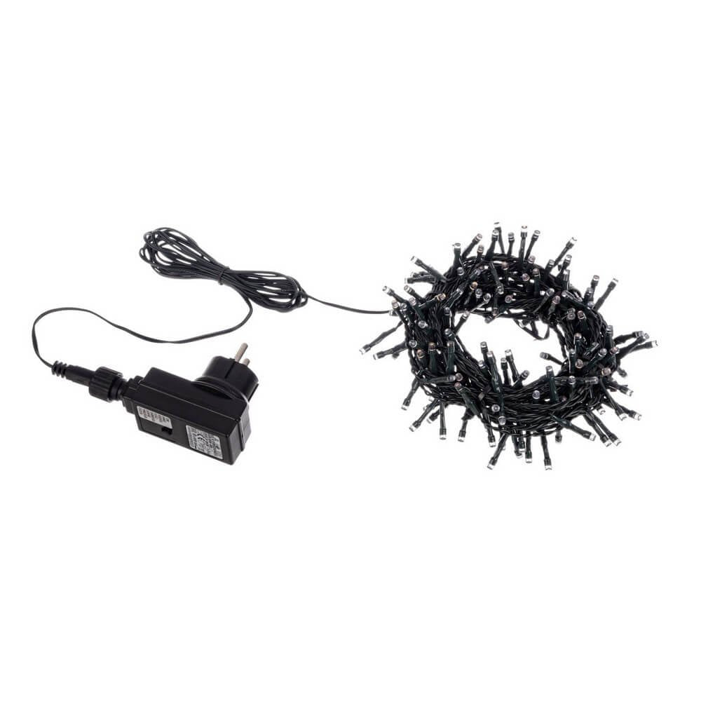 Luci Natale 300 LED Classic, Filo Verde 3mm, IP44 (12 Pezzi)