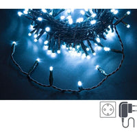 Luci Natale 300 LED Bianco, Filo Verde 5mm, IP44 (12 Pezzi)