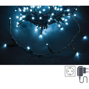 Luci Natale 1200 Lampade Bianco Filo Verde IP44 (6 Pezzi)