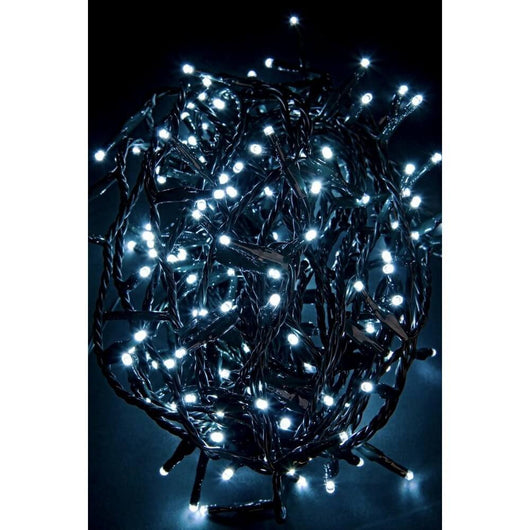 Luci Natale 1200 Lampade Bianco Filo Verde IP44 (6 Pezzi)