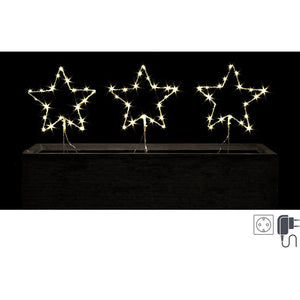 Decorazione Stella con 60 MicroLED Bianco Classic (4 Pezzi)