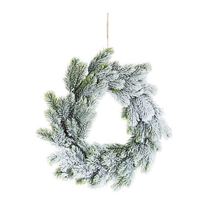 Corona Decorativa Marmolada Innevato Diametro 40cm (4 Pezzi)