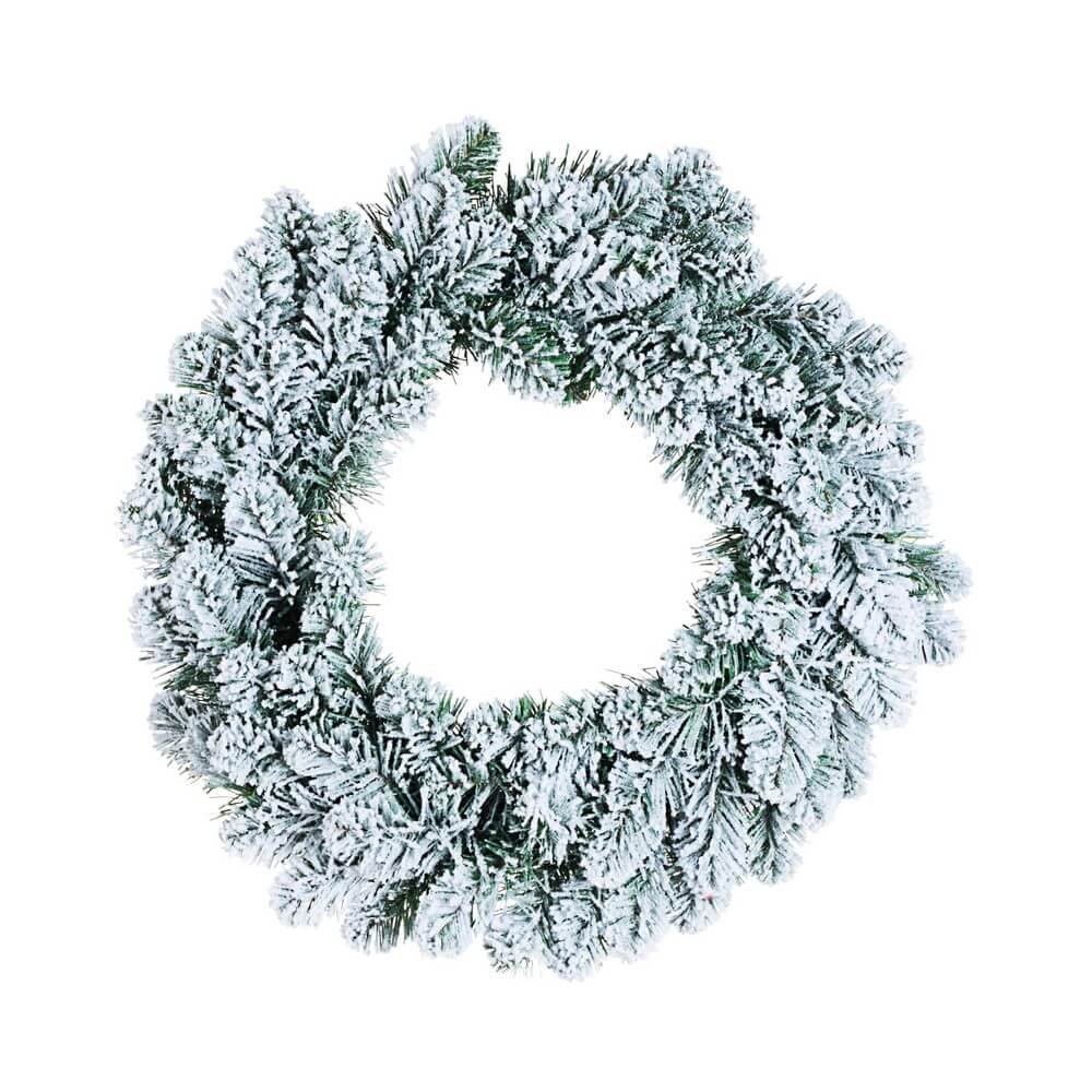 Corona Decorativa Innsbruck Innevato Diametro 45cm (6 Pezzi)