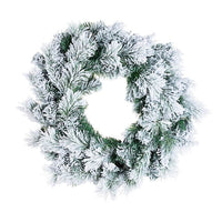 Corona Decorativa Cermis Innevato Diametro 60cm (6 Pezzi)