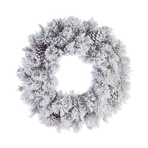 Corona Arves Innevata Diametro 60cm (6 Pezzi)