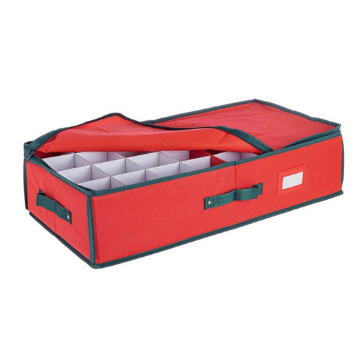 Contenitore Xmas per Sfere Rettangolare Rosso CapacitÃ  64 Pezzi Diametro 80cm (4 Pezzi)