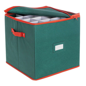 Contenitore Xmas per Sfere Quadrato Verde Capacità 27 Pezzi Diametro 100cm (6 Pezzi)