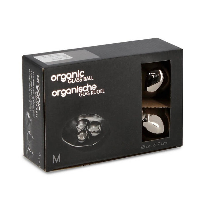 Confezione da 6 pendagli vetro Organic verde luminoso D60 assortiti