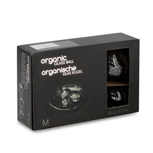 Confezione da 6 pendagli vetro Organic grigio D60 assortiti
