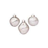 Confezione da 6 pendagli vetro Organic argento D60 assortiti