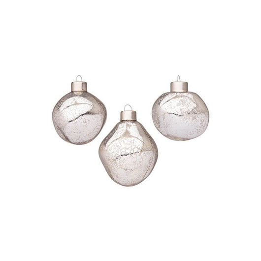 Confezione da 6 pendagli vetro Organic argento D60 assortiti