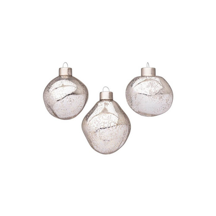 Confezione da 6 pendagli vetro Organic argento D60 assortiti