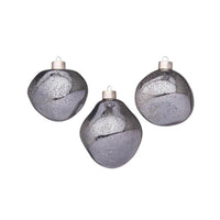 Confezione da 3 pendagli vetro Organic grigio D80 assortiti