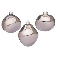 Confezione da 3 pendagli vetro Organic champagne luminoso D100 assortiti