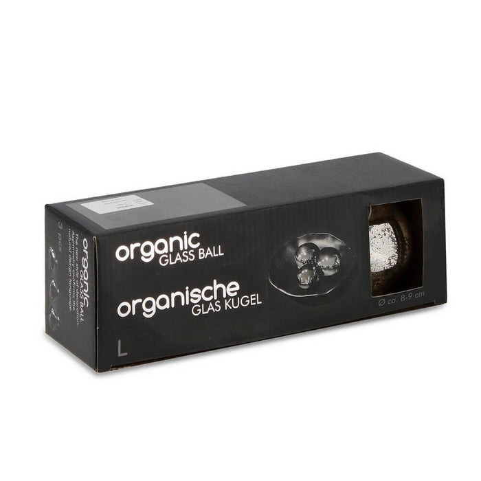 Confezione da 3 pendagli vetro Organic argento D80 assortiti