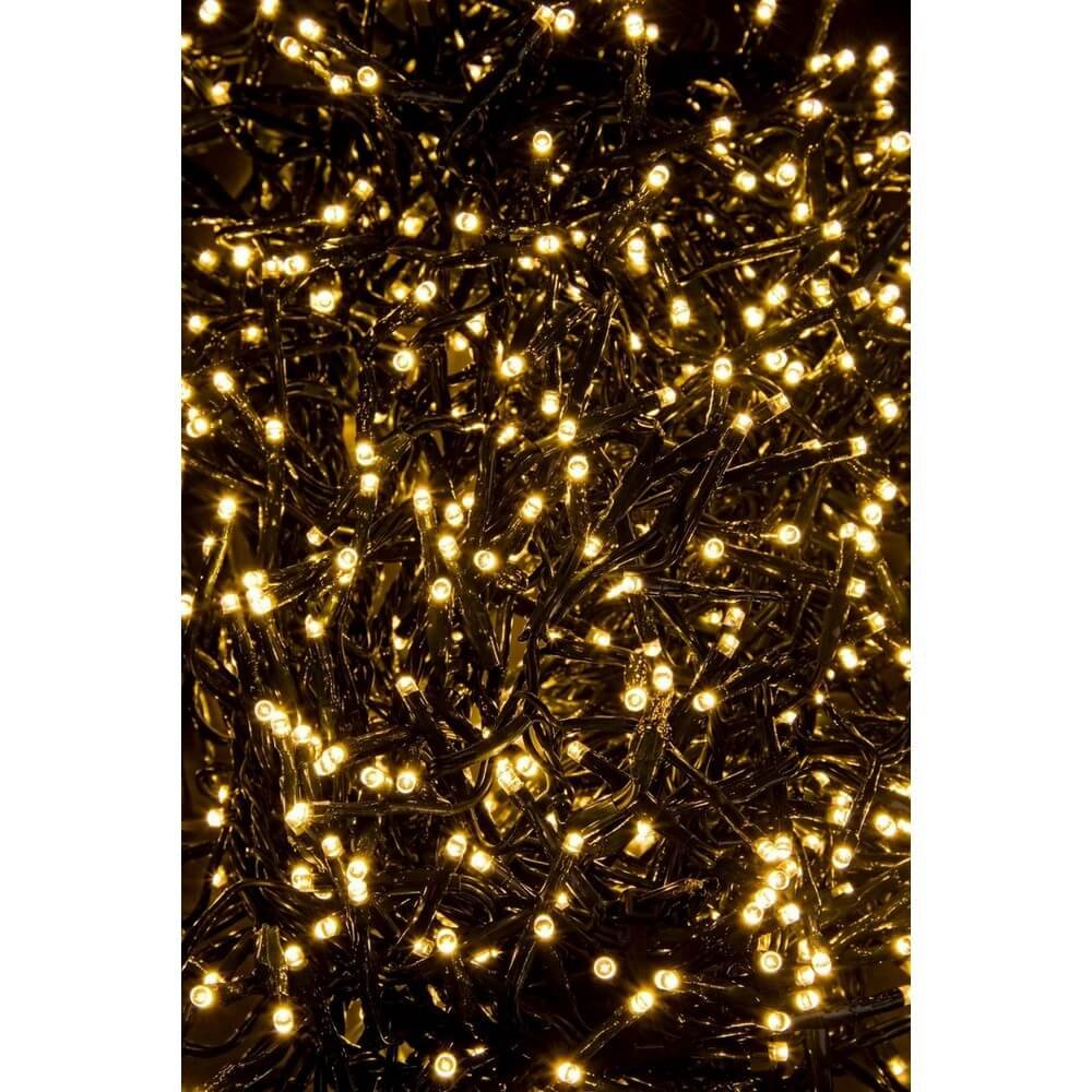 Cluster Luci 768 LED Classic, Filo Verde 3mm, IP44 (6 Pezzi)