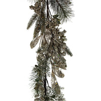 Boa Decorativo Admiral con Bacche Oro Altezza 180cm (4 Pezzi)