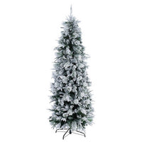 Albero di Natale Slim Dresda Innevato Altezza 210cm con 868 Rami