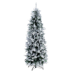 Albero di Natale Slim Dresda Innevato Altezza 210cm con 868 Rami