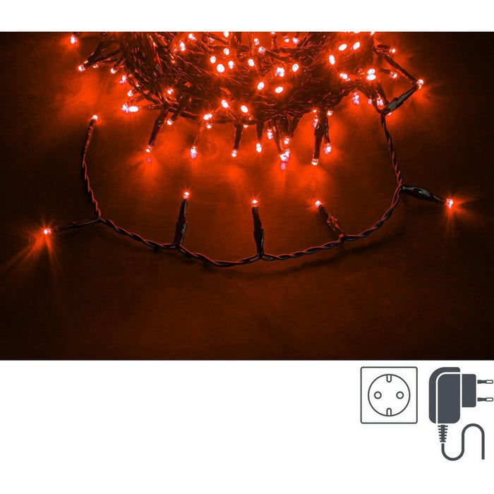 180 LED rosso 5 mm filo verde IP44