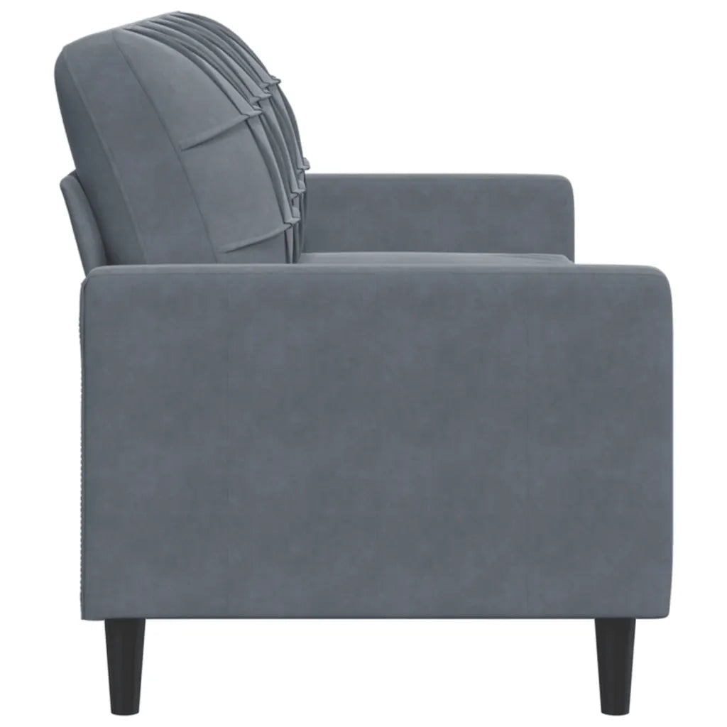 Divano a 3 Posti Grigio Scuro 180 cm in Velluto 4007635