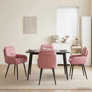Sedie da pranzo 4 pcs Velluto (V) Rosa 59 x 59,5 x 90 cm 3428240
