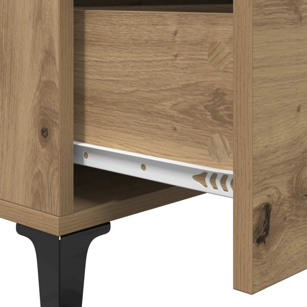 Credenza | Madia | Buffet da pranzo | Armadio da pranzo con cassetto Rovere artigianale 69,5 x 34 x 90 cm