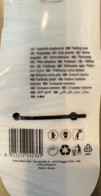 VERDEMAX- Sega Pieghevole con Lama 18 cm