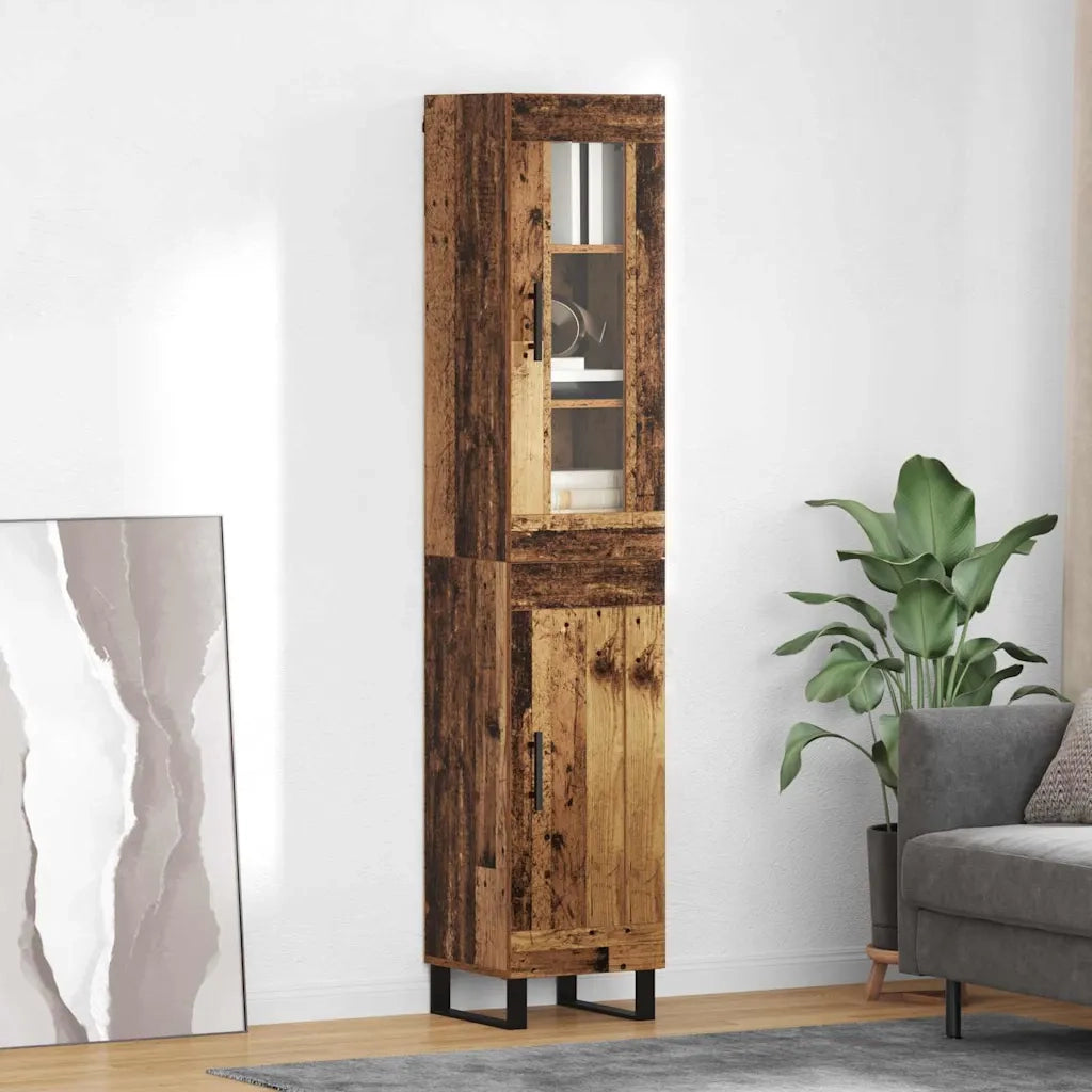 Credenza-Buffet-Armadio da cucina Legno vecchio 69,5 x 34 x 180 cm Legno multistrato 225395