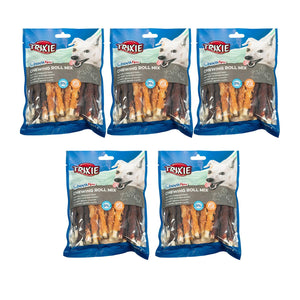 Mix Rotoli Trixie masticabili Denta Fun, 10 cm, 250 g, Cane - Pack 5 confezioni