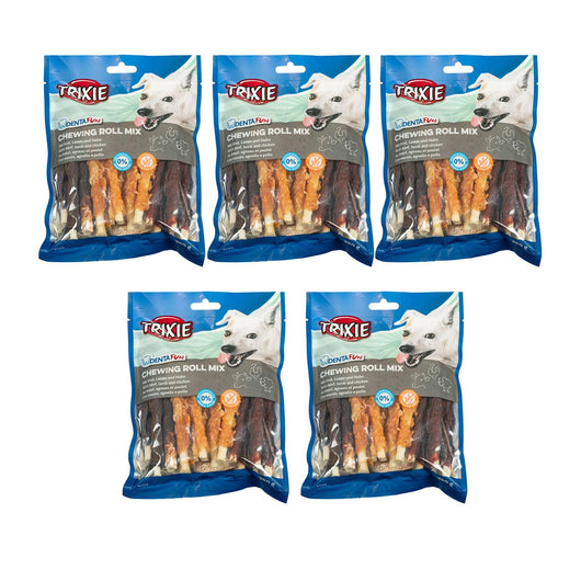 Mix Rotoli Trixie masticabili Denta Fun, 10 cm, 250 g, Cane - Pack 5 confezioni
