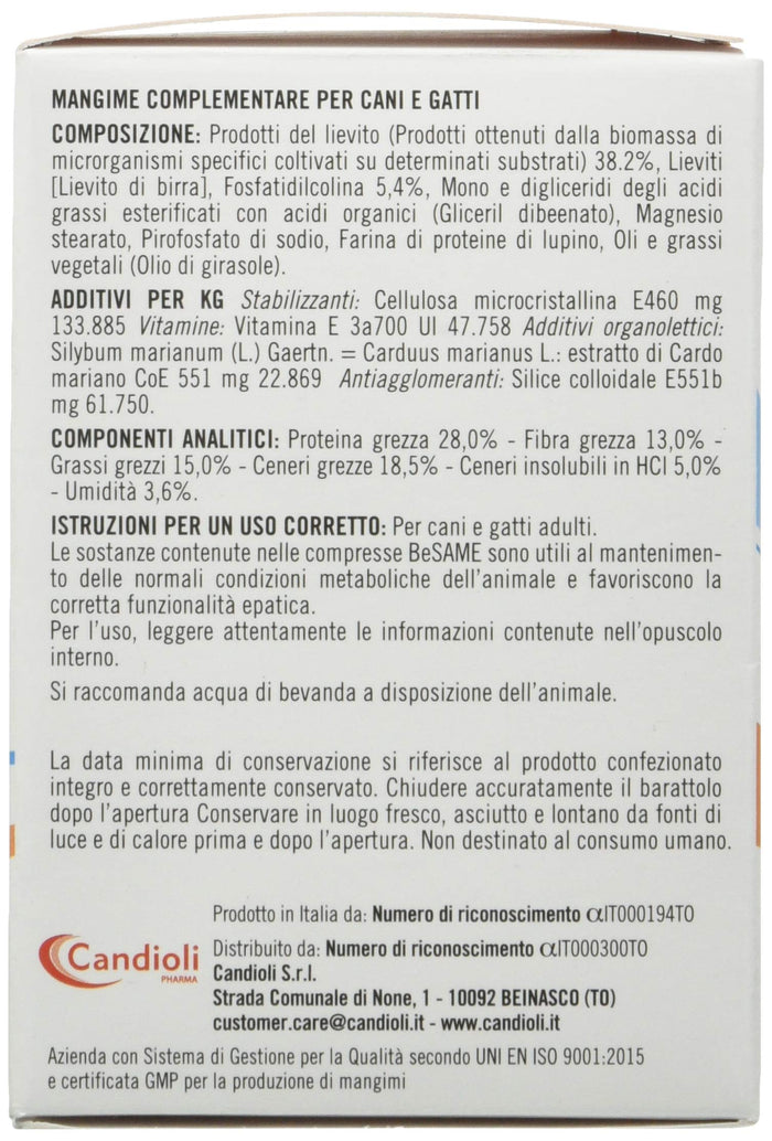 Candioli BeSame Mangime Complementare Cani e Gatti 200 - 30 cps