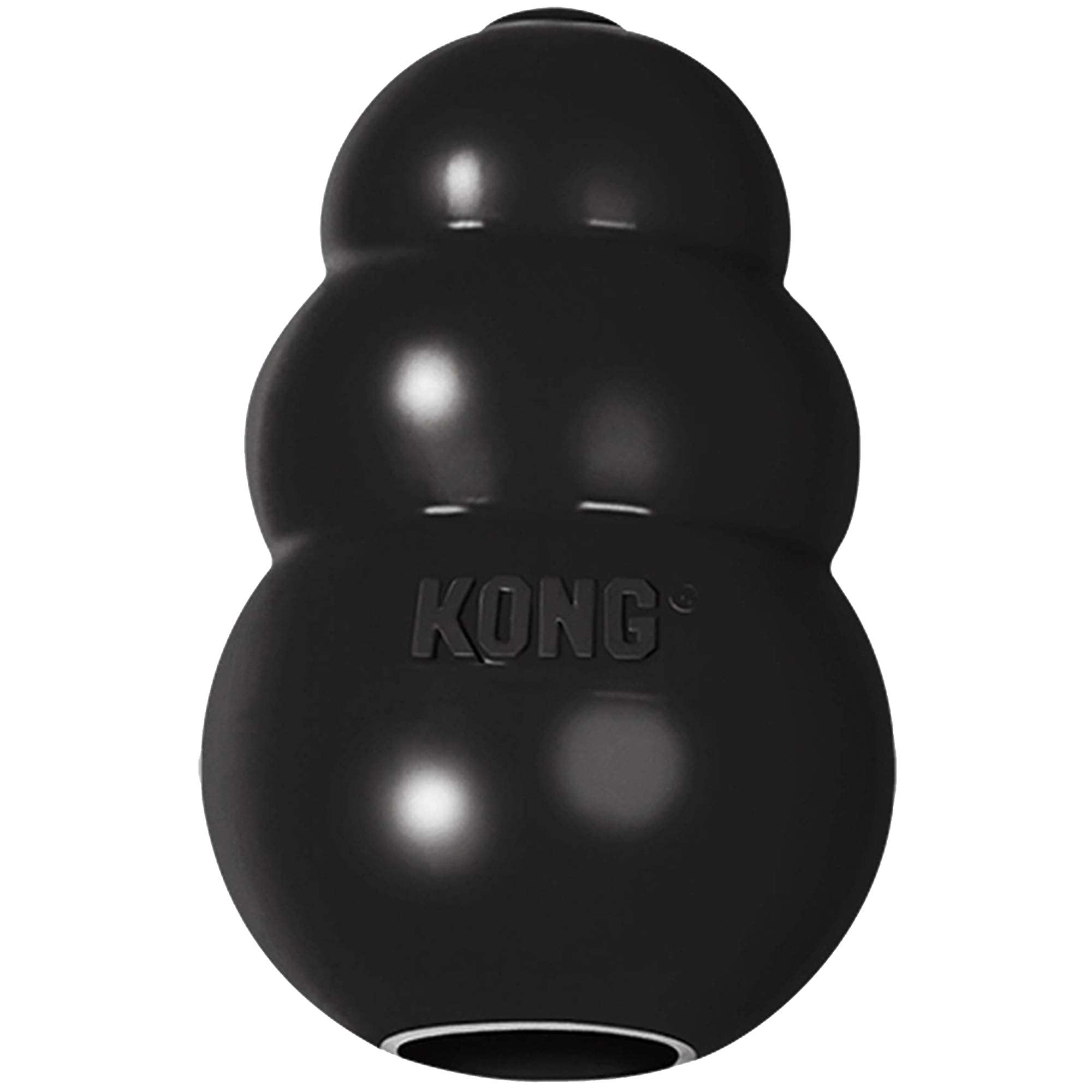 KONG - Extreme Gioco Cani - Gomma Naturale Ultra Resistente, Nero - XL