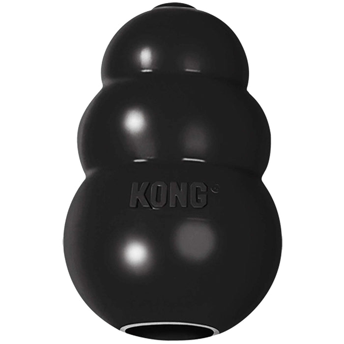 KONG - Extreme Gioco Cani - Gomma Naturale Ultra Resistente, Nero - XL