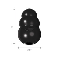 KONG - Extreme Gioco Cani - Gomma Naturale Ultra Resistente, Nero - XL