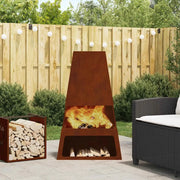Focolare-Stufa-Camino Marrone 60 x 35 x 100 cm Acciaio