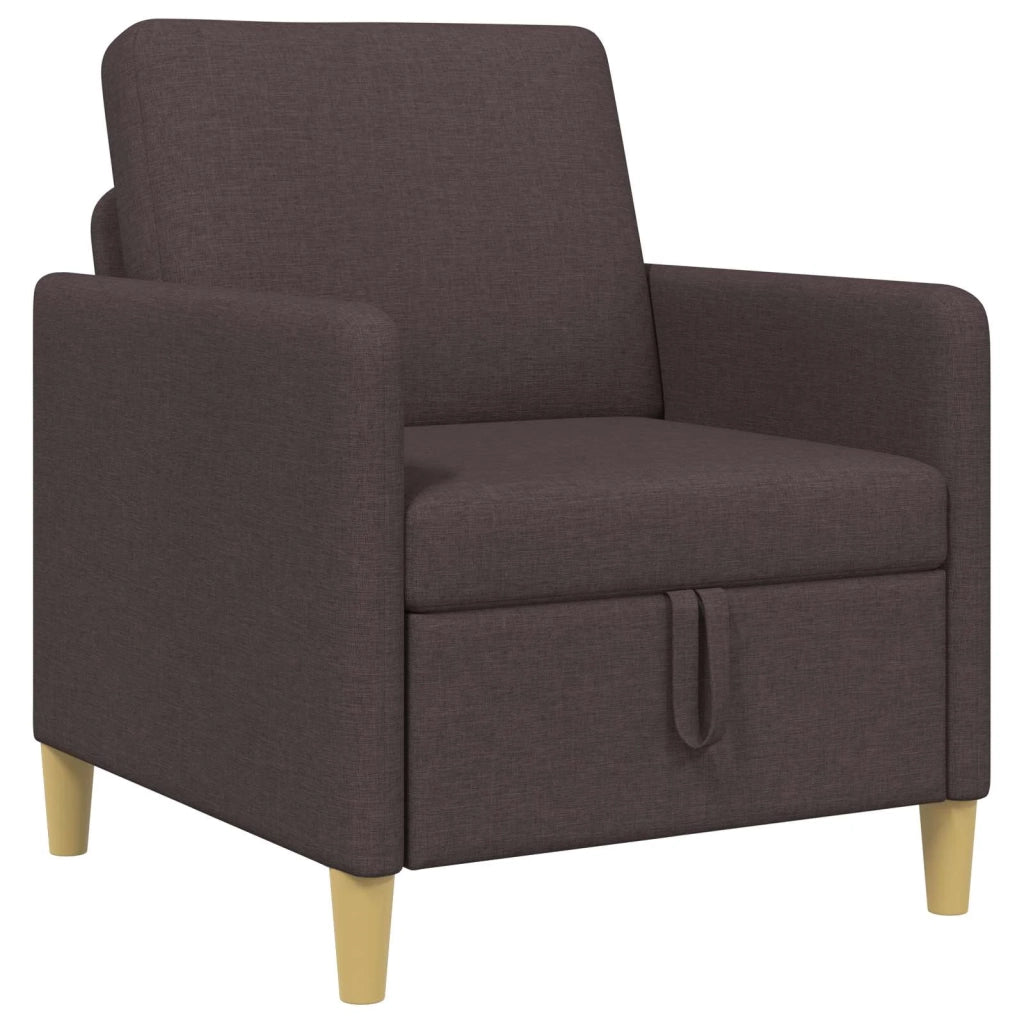 Divano con Storage Marrone Scuro 72 x 78 x 87 cm Poliestere 42036867