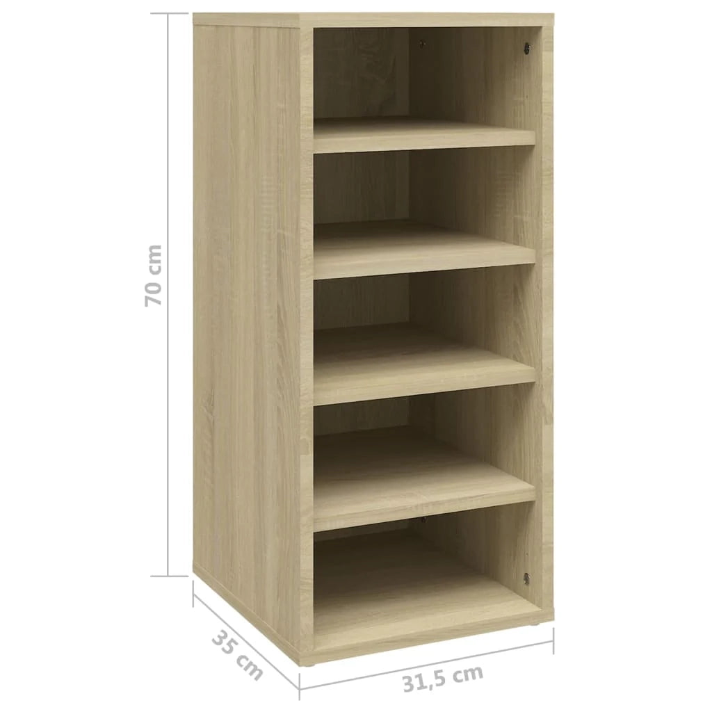 Scarpiere contenitori per scarpe mobili per ingresso corridoio soggiorno set da 2 legno ingegnerizzato Sonoma marrone 02_0022130