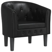 Poltrona | Sedia Relax Cabriolet Nera in Similpelle