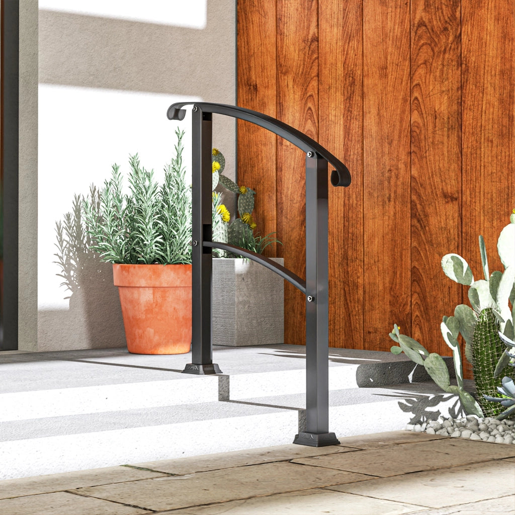 Rampa per Scale 1-3 Gradini ¨C zephmum ¨C Nero 71x8x148 cm