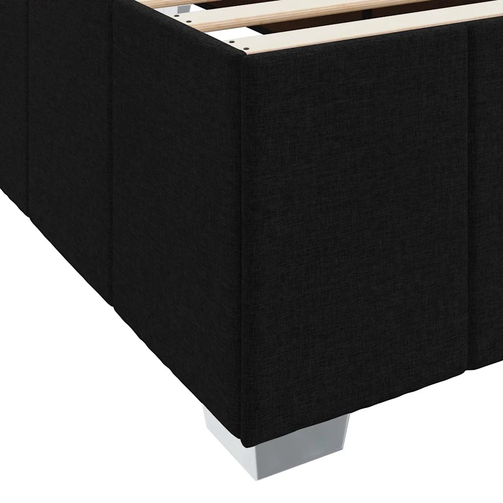 vidaXL Struttura del letto con materasso Nero 100 x 200 cm Tessuto