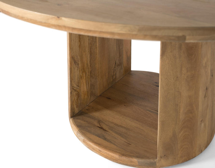 Tavolo in legno di mango con piano rotondo diametro 150 cm