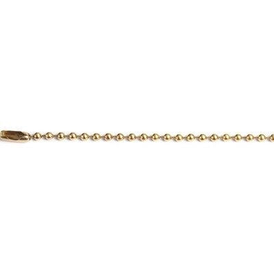 CATENA A PERLINE + CHIUSURA SELF - OTTONATA D.MM 3,6 MT 2 CF=PZ 3- 5 confezioni