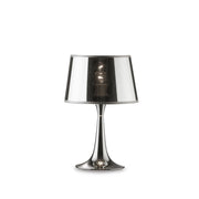 Lampada Da Scrivania-Ufficio Moderna London Metallo Cromo 1 Luce E27 Small