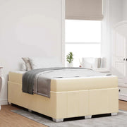 vidaXL Struttura del letto con materasso Crema 120 x 200 cm Tessuto