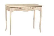 Scrivania scrittoio in legno Shabby chic avorio anticato decorato a mano mod Linda